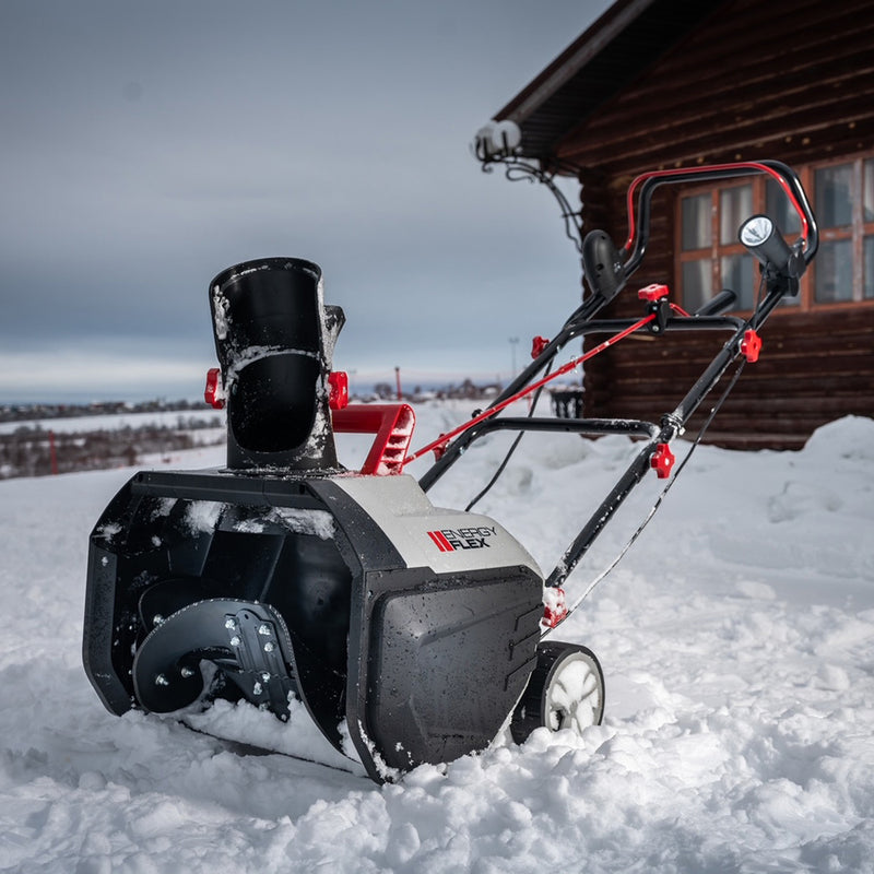 AL-KO Akku-Schneefräse 36V - ST 4048 - (Szene Hütte)